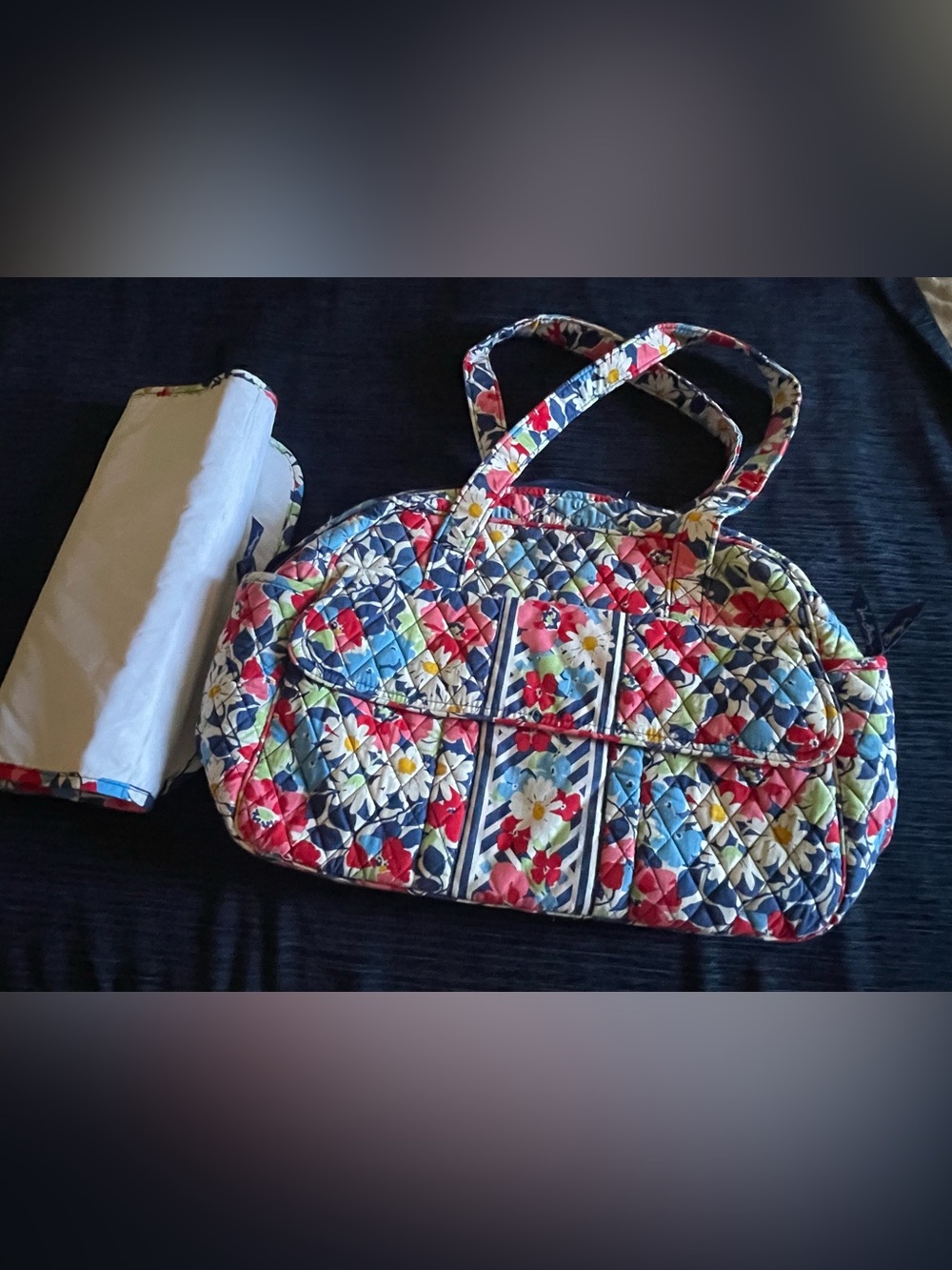 Vera Bradley Quilted Floral Summer cottage Baby bag